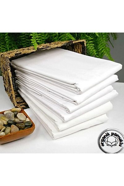 VODDİ Single Plain White Bed Sheet |   Hotel Bed Sheet |   63 Wire Tight Weaving |   160X240 cm
