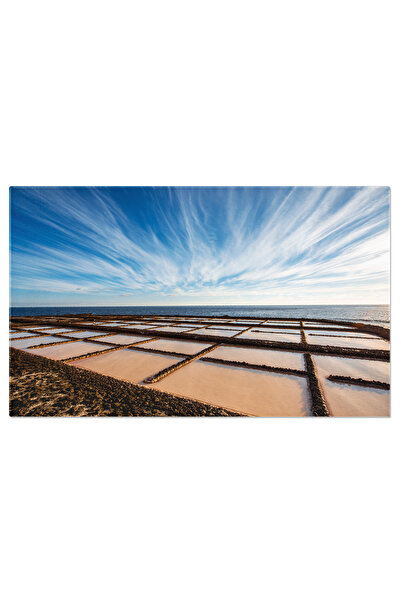 StoryGift Romania Tablou Canvas Productia De Sare Pe Insula La Palma, Industr...