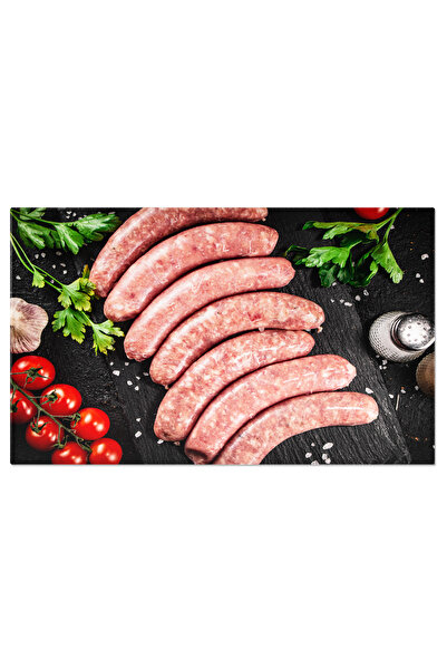 StoryGift Romania Tablou Canvas Traditie Si Arome Carnati Crud Pe Tocator De ...