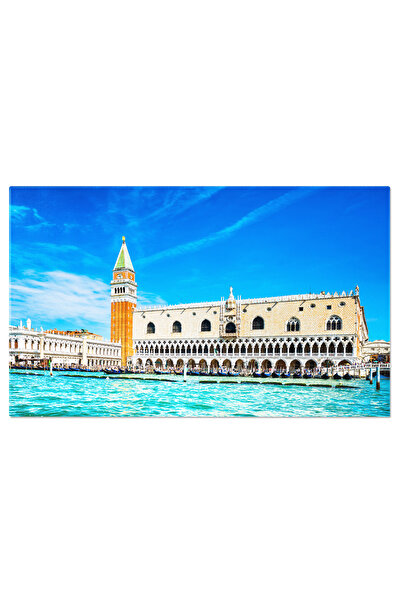 StoryGift Romania Tablou Canvas Piata San Marco Cu Campanila Si Palatul Dogilor, Venetia, Italia, Arhitectura, Pi