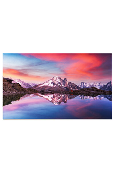 StoryGift Romania Tablou Canvas: Lacul Cheserys, Mont Blanc, Franta - Reflect...