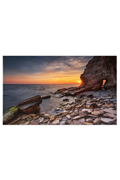 StoryGift Romania Tablou Canvas Cu Apus La Stanca - Liniste Si Priveliste Oce...