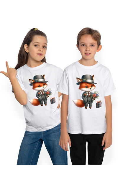StoryGift Romania Tricou Copii Cu Un Vulpoi La Costum, Ilustratie, Cadou, Buc...