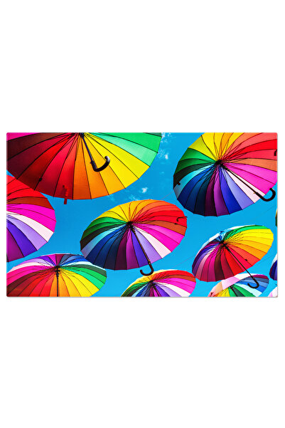 StoryGift Romania Tablou Canvas Umbrela Cu Curcubeu Deasupra Strazii, Culoare...