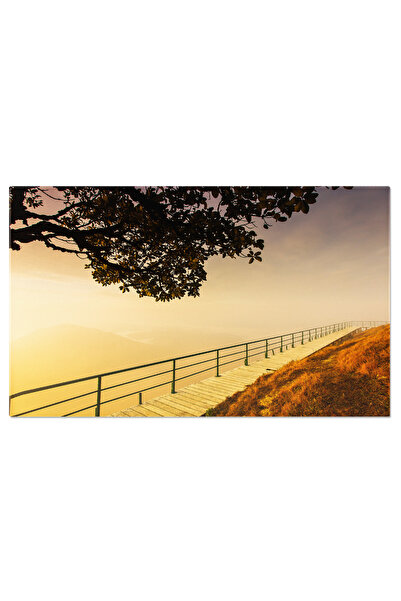 StoryGift Romania Tablou Canvas Peisaj De Munte Inalt Cu Apus De Soare, Altit...