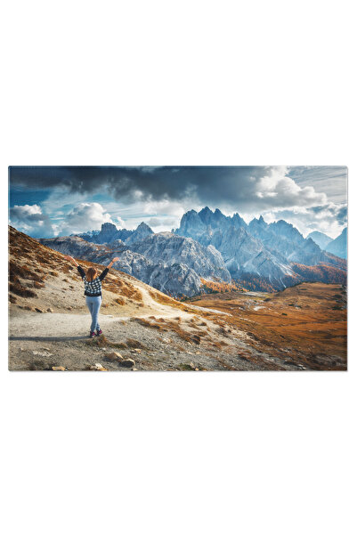 StoryGift Romania Tablou Canvas - Peisaj Toamnatic In Dolomiti: Drumetie In Munti