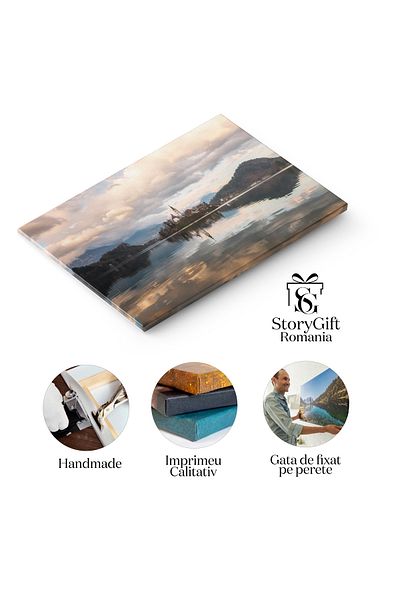 StoryGift Romania Tablou Canvas - Lumina Si Liniste La Lacul Bled Din Slovenia