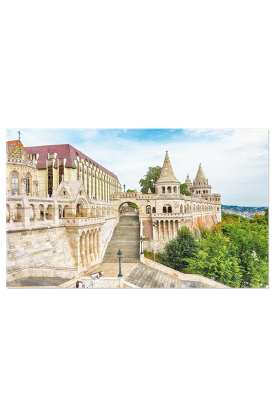 StoryGift Romania Tablou Canvas Priveliste La Bastionul Pescarilor De Pe Deal...
