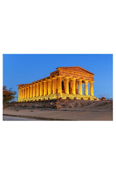 StoryGift Romania Canvas Print: Temple of Concordia in Agrigento, Italy