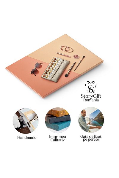 StoryGift Romania Tablou Canvas Accesorii Cosmetice Culori Vibrante Si Design Minimalist Pentru Stilul Tau Unic
