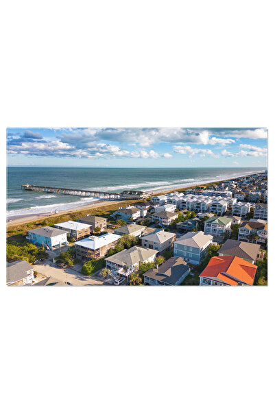 StoryGift Romania Tablou Canvas Vedere Aeriana La Zona De Coasta Din Carolina...