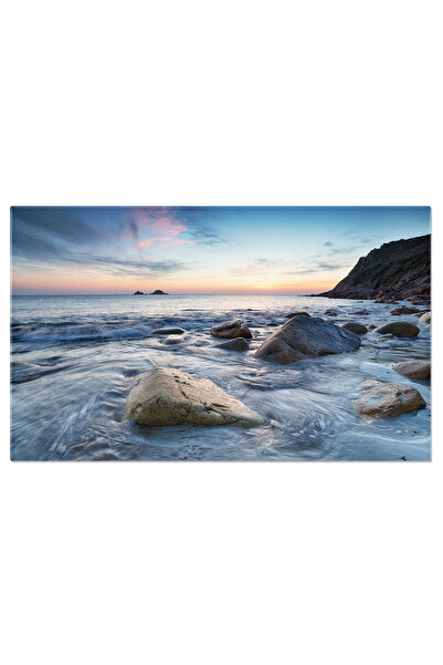 StoryGift Romania Tablou Canvas 120 x 80CM Apus peste Porth Nanven in Cornwal...