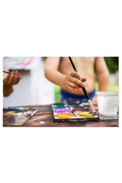 StoryGift Romania Tablou Canvas - Creativitate La Soare: Baiat Pictand