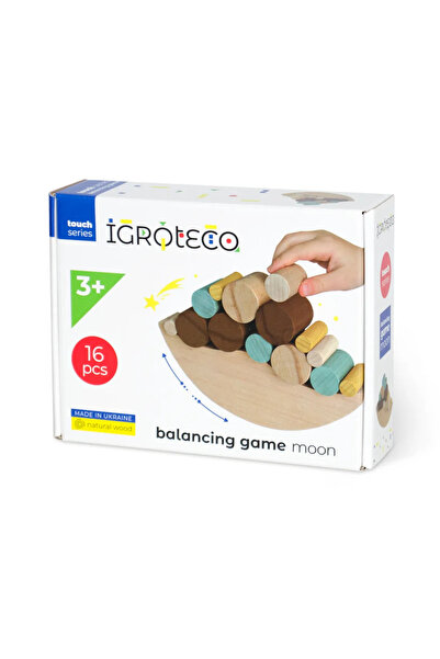 Igroteco Ξύλινο παιχνίδι ισορροπίας - «Φεγγάρι», 16 τεμάχια