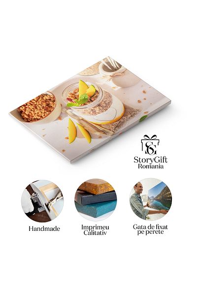 StoryGift Romania Tablou Canvas Granola De Mango Din Ingrediente Proaspete O Alegere Perfecta Pentru O Gustare S