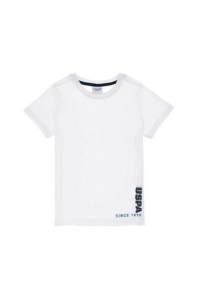 U.S. Polo Assn. Boy's White Crew Neck T-Shirt 50307140-Vr013
