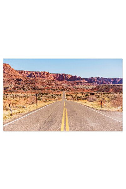 StoryGift Romania Tablou Canvas Drum Catre Capitol Reef, Utah O Imagine Cu Or...