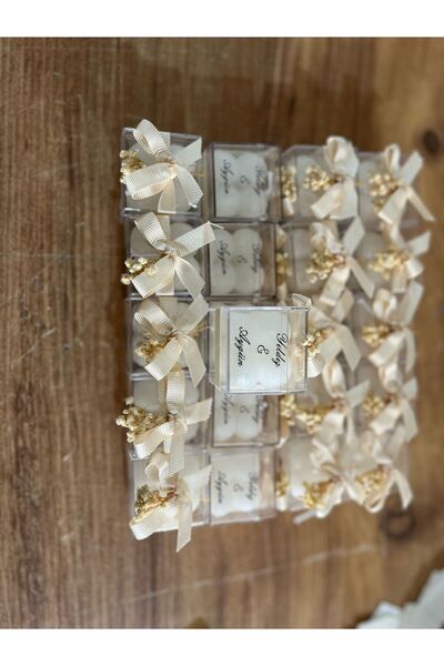 Söz 12 Adet Bubble Mum Nişan Nikah Sünnet Hediyelik Dağıtmalık 12 Adet