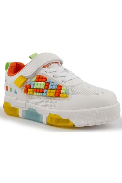 Kocamanlar Ayakkabı Beşeristan Cool Legos Axe Lighted Orthopedic Sole Unisex Sports Shoes White