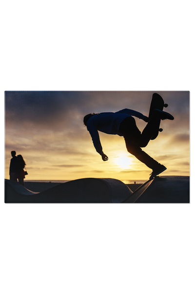 StoryGift Romania Tablou Canvas Skateboarder In Venice Beach, Los Angeles, Sp...
