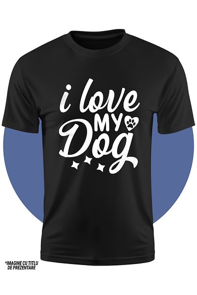 StoryGift Romania Tricou Copii Pentru Cei Care Isi Iubesc Cu Adevarat Cainele 100% Bumbac, Unisex, Negru, 12