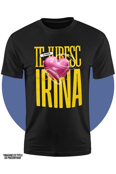 StoryGift Romania Kids Girls T-Shirt I Love You Irina, Love, Heart, Valentine's Day, Dragobete, V