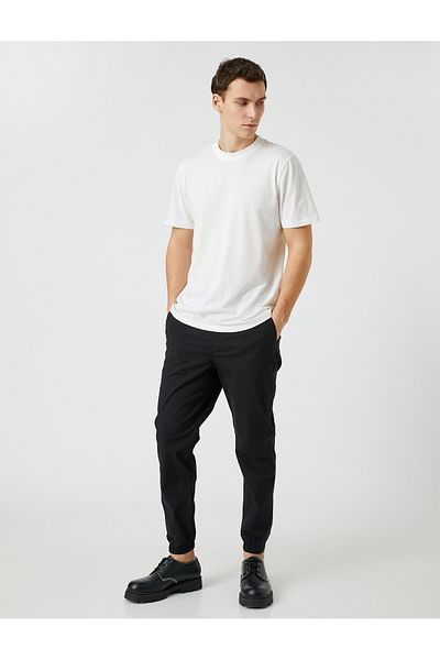 Koton Chino Jogger Pants Lace Waist Pocket Detailed Cotton