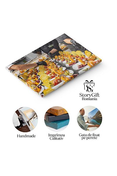 StoryGift Romania Tablou Canvas Bucatarii Ornamenteaza Farfurii Cu Aperitive Aperitiv, Multe, Petrecere, Salata,
