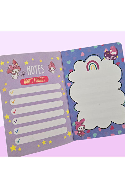 Fancy Space دفتر ديزني ماي ميلودي ثلاثي الأبعاد باللون الوردي مع غطاء مغناطيسي