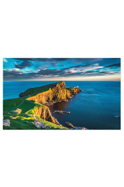 StoryGift Romania Tablou Canvas: Farul Neist Point, Scotia - Apus La Ocean