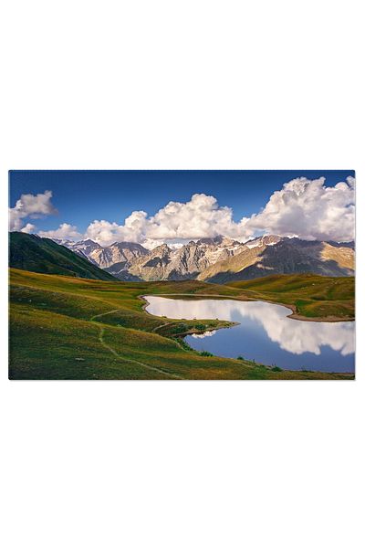 StoryGift Romania Tablou Canvas Peisaj Muntos Cu Lacuri Koruldi, Toamna, Munte, Natura, Georgia 754