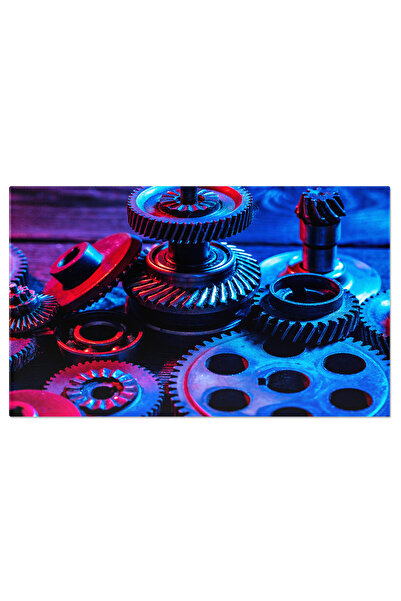 StoryGift Romania Tablou Canvas Cu Elemente Metalice: Abstract Si Tehnologie