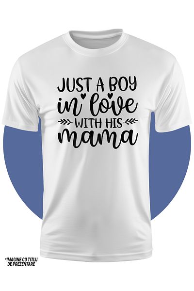 StoryGift Romania Tricou Copii Pentru Un Baiat Care Isi Iubeste Enorm Mama - Inimioare 100% Bumbac, Unisex,
