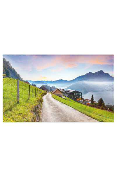 StoryGift Romania Tablou Canvas Priveliste Incitanta In Suburbia Stansstad, E...