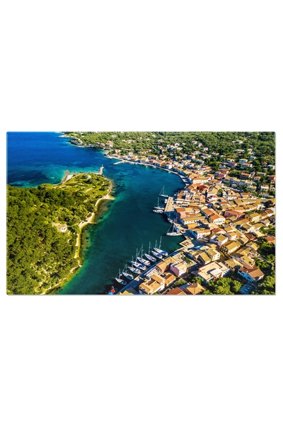 StoryGift Romania Tablou Canvas: Peisaj Insular - Paxos, Grecia, Vacanta, Mar...