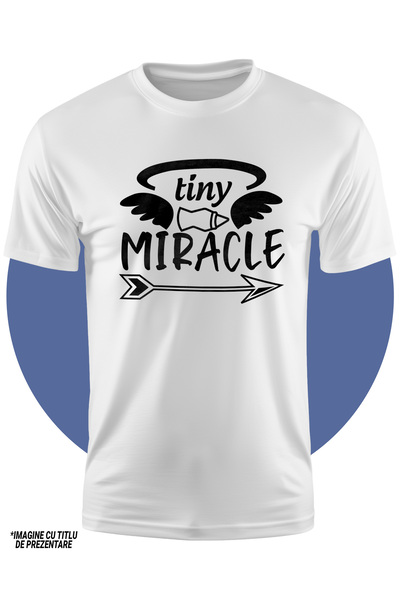 StoryGift Romania Children's T-shirt with the text "tiny Miracle" - Tiny Miracle Wings Baby Bottle 100% Cotton, Unisex,