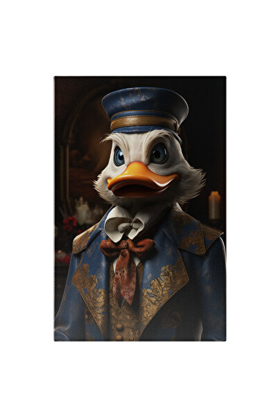 StoryGift Romania Tablou Canvas: Rata Eleganta Animatie Cioc, Pasare, Design Vestimentar, Caracter Fictional, F