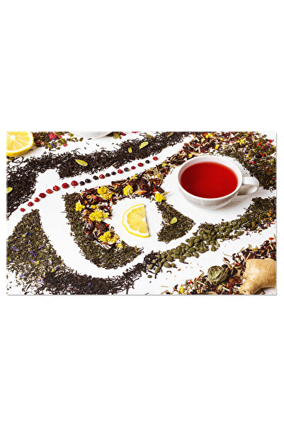 StoryGift Romania Tablou Canvas - Colectie De Ceaiuri - Diverse Arome Si Gusturi In Cadru Elegant