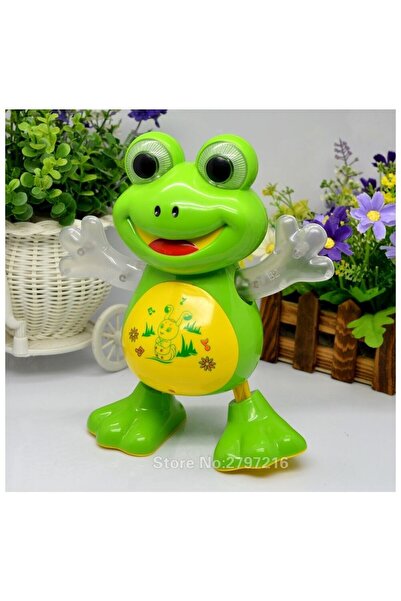BAMTEBİ Dans Eden Kurbağa Sesli Işıklı Hareketli Kurbağacık 20 Cm Dansçı Kurbağa