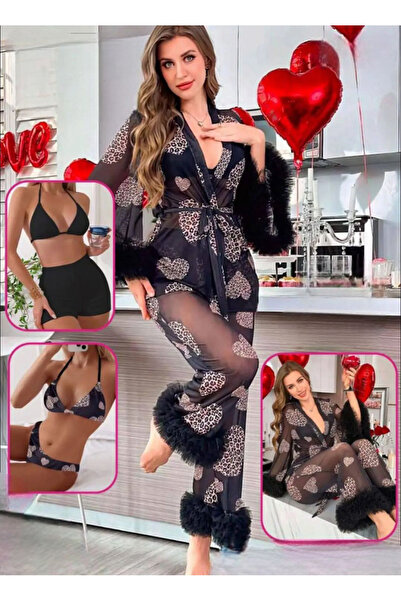 RAHAF TİCARET 6 Parçalı Kadın Pijama Takımı