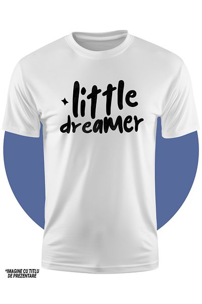 StoryGift Romania Tricou Copii Pentru Copii Cu Mesajul In Engleza "little Dreamer" - Micut Visator 100% Bumb