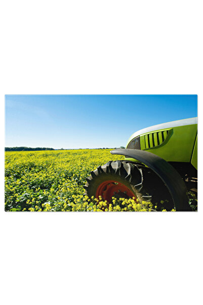 StoryGift Romania Tablou Canvas: Tractor Pregatit Pentru Munca, Natura, Primavara