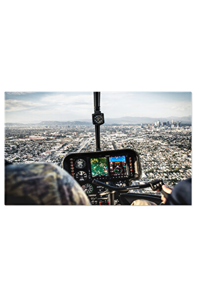 StoryGift Romania Tablou Canvas 120 x 80CM Vedere Aeriana asupra Los Angeles din Elicopter, Aerial, Los Angeles STG