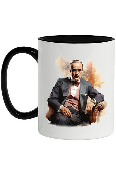 StoryGift Romania Cana Cu Don Vito Corleone, The Godfather, Personaj Fictiv, Multicolor 330 ml, Ce, Cu Maner Negru
