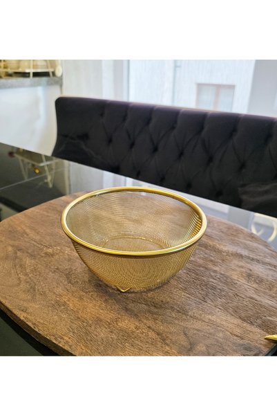 LOVYCO Gold Steel Basket Strainer 18 cm