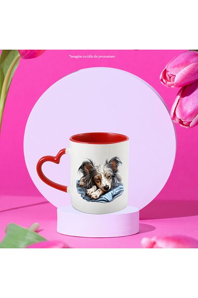 StoryGift Romania Mug with a sleepy dog ​​| illustration | bedtime | fatigue | rest | fa, Cu ,STG