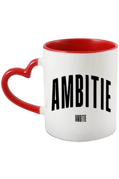 StoryGift Romania Cana Cuvantul Ambitie, Motivational, Self Help, Intelegere de Sine, Apreciere, S, Cu Maner Inim STG