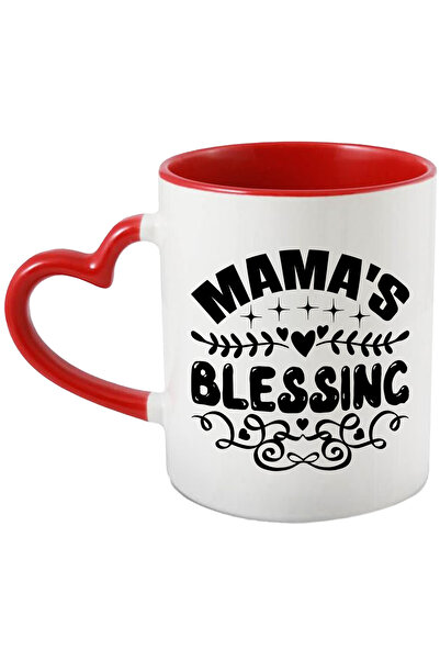 StoryGift Romania Cana pentru copii foarte iubiti de mame cu textul in engleza "Mama's blessing" c, Cu Maner Inim STG