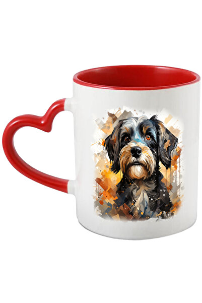 StoryGift Romania Cana Cu Caine, Bernedoodle, Ilustratie, Animal De Companie, Multicolor 330 ml, C, Cu Maner Inim STG