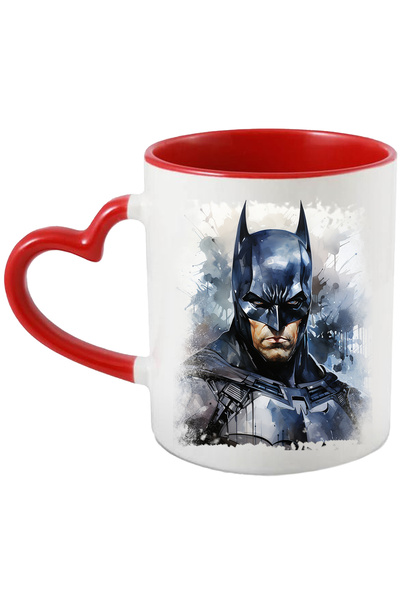 StoryGift Romania Cana Cu Bruce Wayne, Portret, Batman, Efect Watercolor, Mas...